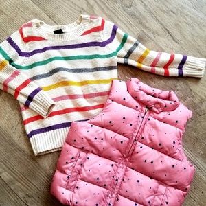 Baby GAP sweater and puffy vest